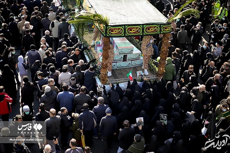 (تصاویر) تشییع ۱۵۰ شهید گمنام در تهران